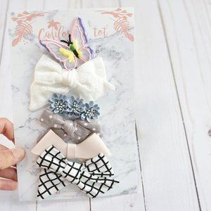 Girls' Mixed Bow Hair Clips Set of 6